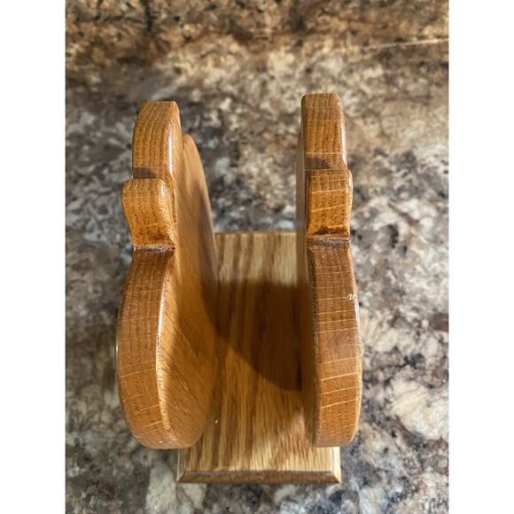 Vintage Hand Made Wooden Apple Napkin Holder - Picture 5 of 5